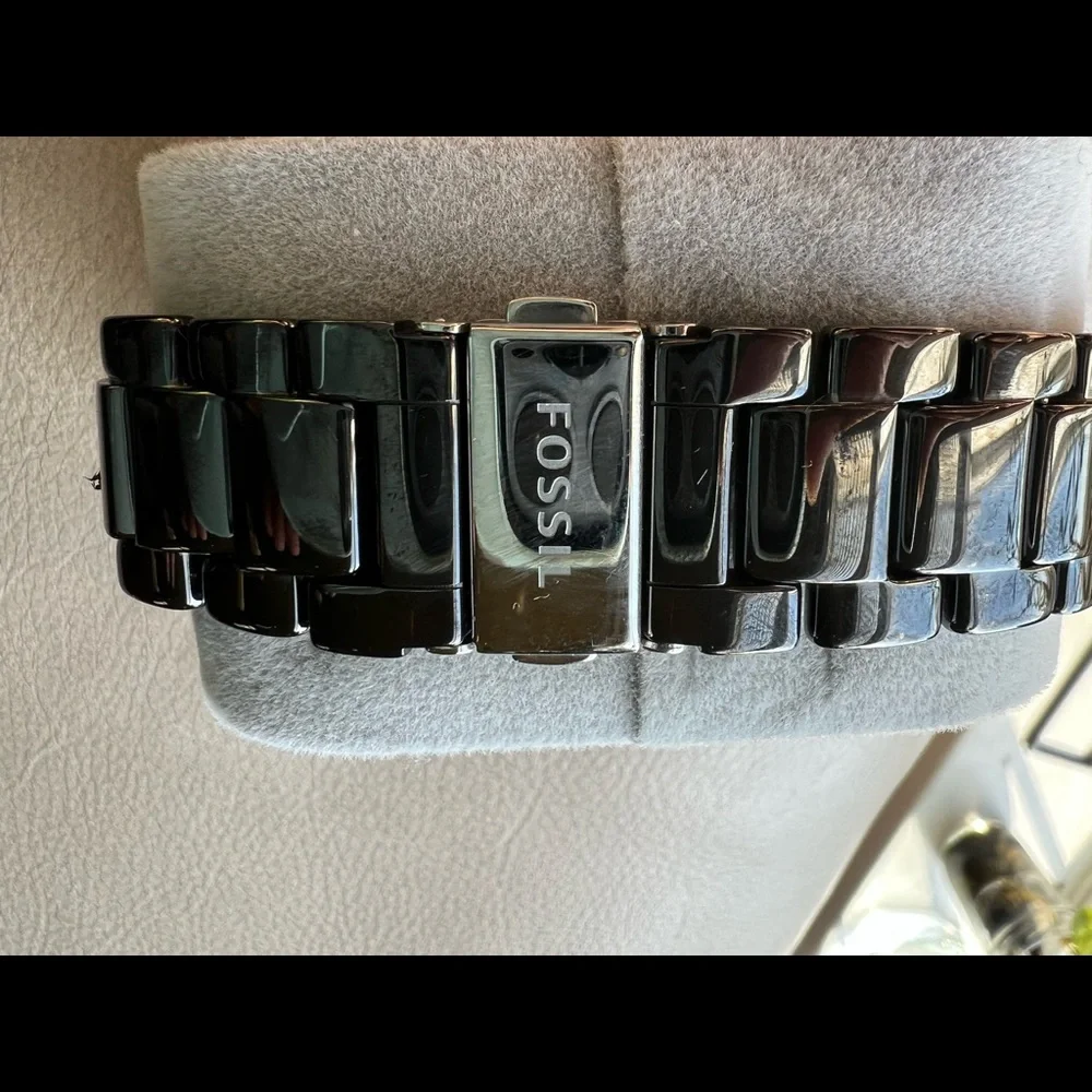 Fossil Ce-1032 251011 Black Stainless Steel Analog Dial Quartz Wrist Watch - Picture 8 of 10